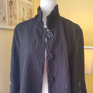 Ladies black swing jacket, large, perfect condition.